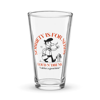 Sobriety is for Nerds Pint Glass